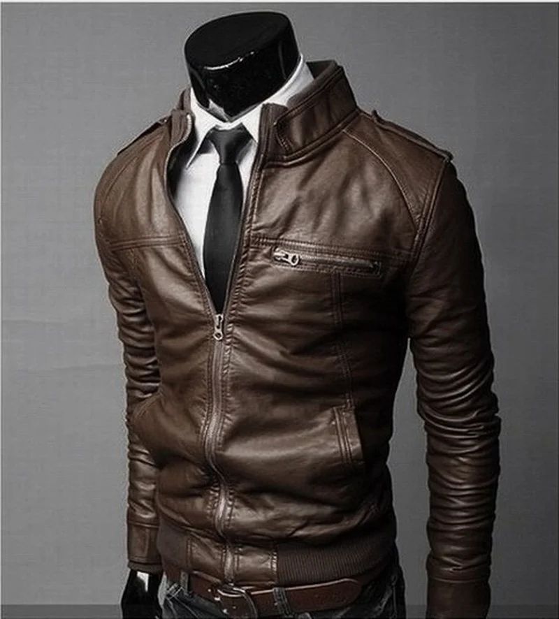 MRMT 2025 Brand New Men's Motorcycle Leather Jacket Slim Men Leather Jacket Outer Wear Clothing For Male Garment Man Jackets