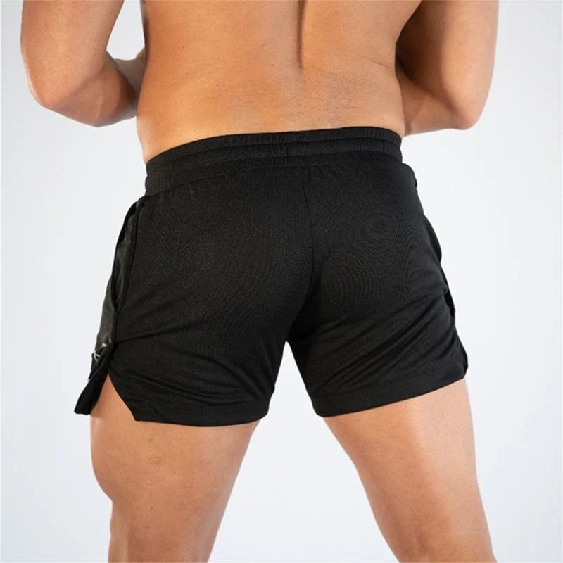 2025 NEW Fitness sports Shorts Man Summer Gyms Workout Male Breathable Mesh shorts Quick Dry Beach Short Pants men Sportswear