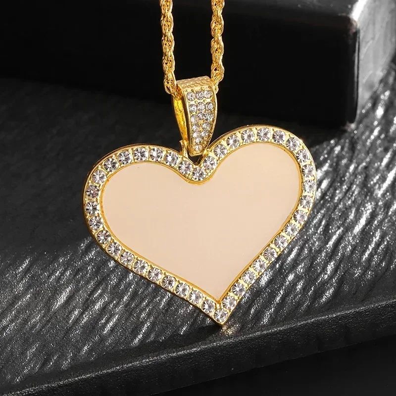 Bling Iced Out Pistol Pendant Submachine Gun Necklace Men Personality Hip Hop Rock Punk Cool Street Party Jewelry Gift