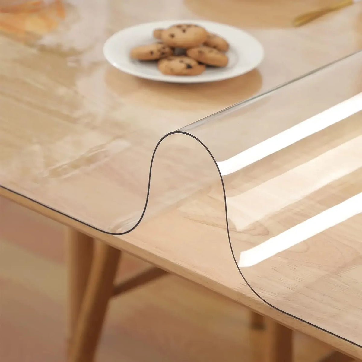 Rectangle Clear Desk Mat, Waterproof & Easy Cleaning for Office Dresser Night Stand Clear Table Protector