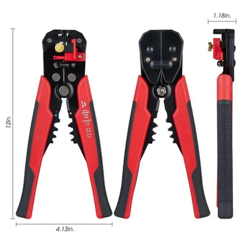 Crimper Cable Cutter Adjustable Automatic Wire Stripper Multifunctional Stripping Crimping Pliers Terminal Hand Tool