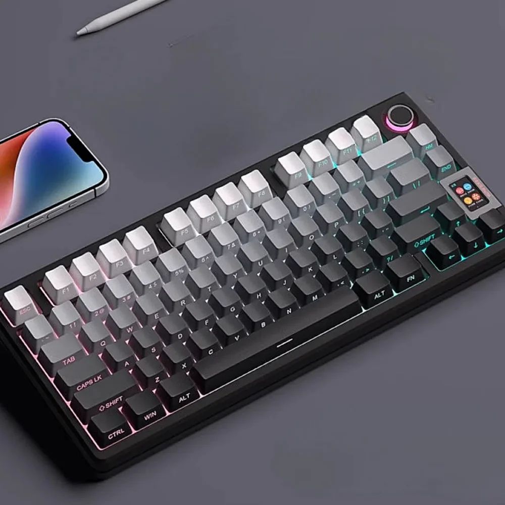 2025 New Original Daylight Cherry Keycaps PBT Translucent Gradient Color Side Engraving Personalized for MX Mechanical Keyboards