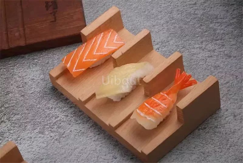 Japanese Sushi Rack shop tool Wooden Taco Snack Food Holder Wood Plate Cuisine Stand Sashimi Sushi Boat Restaurant Hotel Home