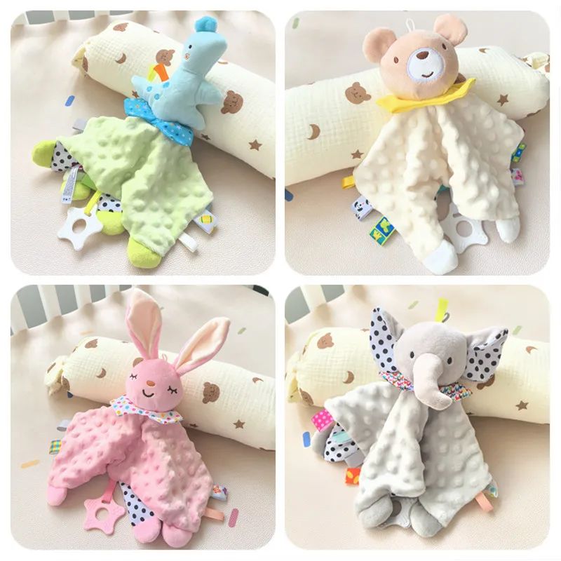 Muslin Baby Comfort Towel Cotton Comforter Blanket Soft Newborn Sleeping Dolls Kids Fashion Sleep Toy Soothe Appease Towel Bibs