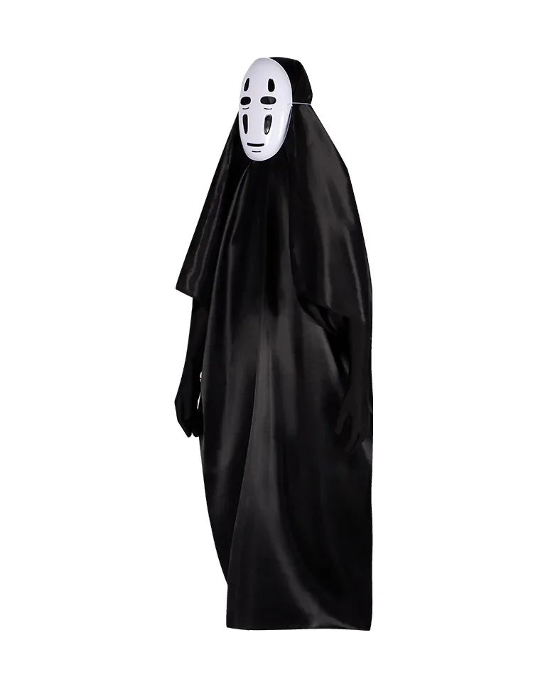 Japanese No Face Man Cosplay Costume Unisex Halloween Anime Carnival Party Adult Clothing Including Ghost Mask Gloves Comic Con