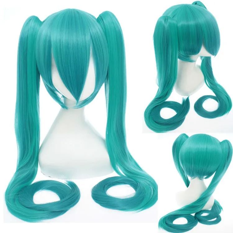 28 Colors Mi Ku Cosplay Wig Long Heat Resistant Synthetic Hair Clip Ponytails Halloween Party Wigs + Wig Cap Snow Mi Ku