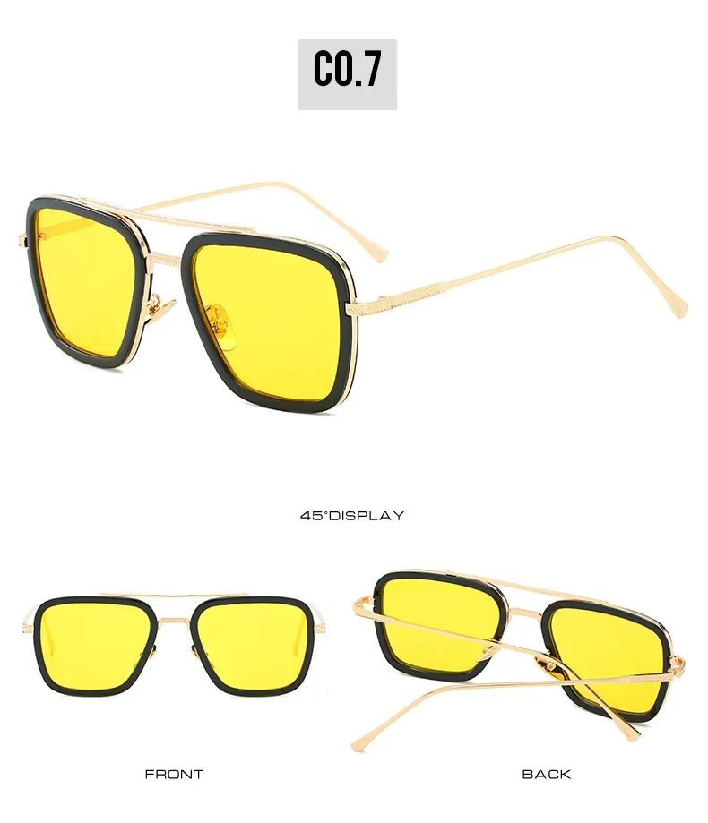 High Quality Iron Man Tony Stark Fishing Sunglasses Square Outdoor Sport Fishing Glasses Men Spider Eyewear Sports Sun Glasses