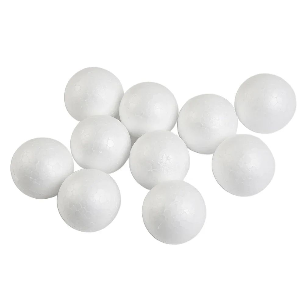 10pcs Solid Foam Ball Polystyrene Balls 50mm-100mm Round DIY Accessory Handmade For Party Celebration Christmas Decoration