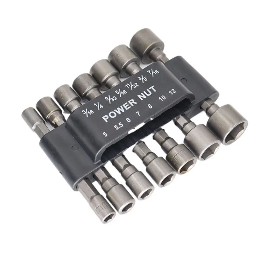 9-14pcs 5mm-13mm Hex Sockets Sleeve Nozzles Nut Driver Set Screwdriver Set Schroevendraaier Set Bits Sets Tools Socket Wrenches