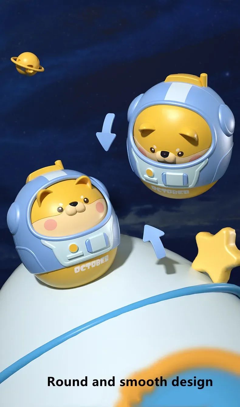 6-12 Months Old Baby Toy Animal Wobbler Baby Bell Toy Cartoon Animal Cute Shape Bell Doll Rocking Toy Newborn Birthday Gift