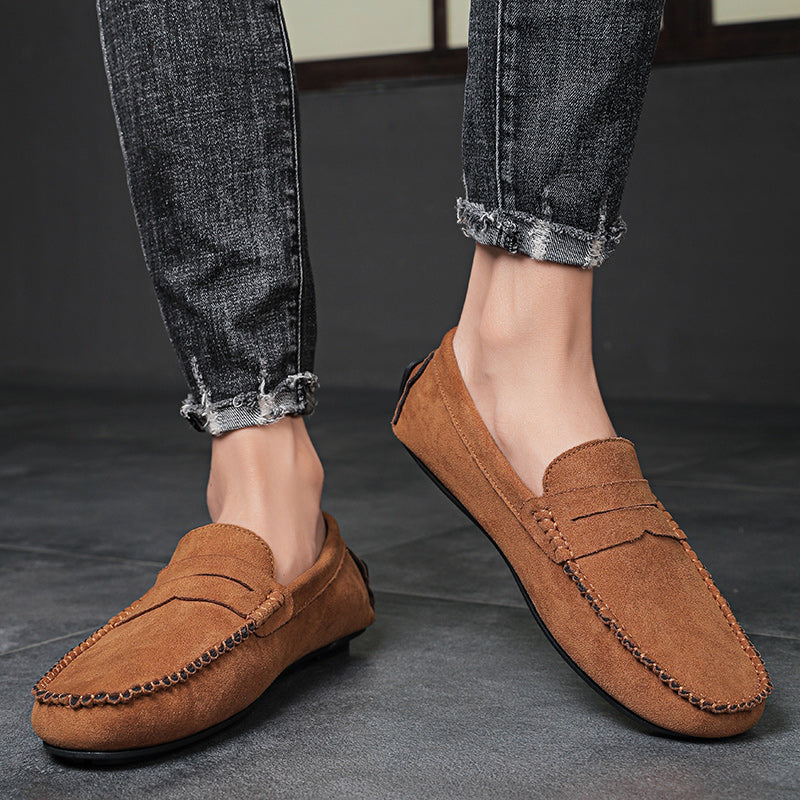 Fashion Suede Men Casual Shoes Breathable Comfort Slip-on Mens Driving Shoes Luxury Brand Men Loafers Mens Lazy Shoes Moccasins