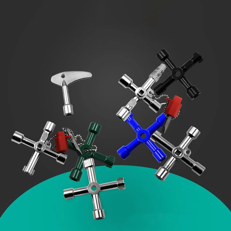 Multi Functional Elevator Key Wrench Elevator Water Meter Valve Multi Purpose Triangular Wrench Portable Hand Tools
