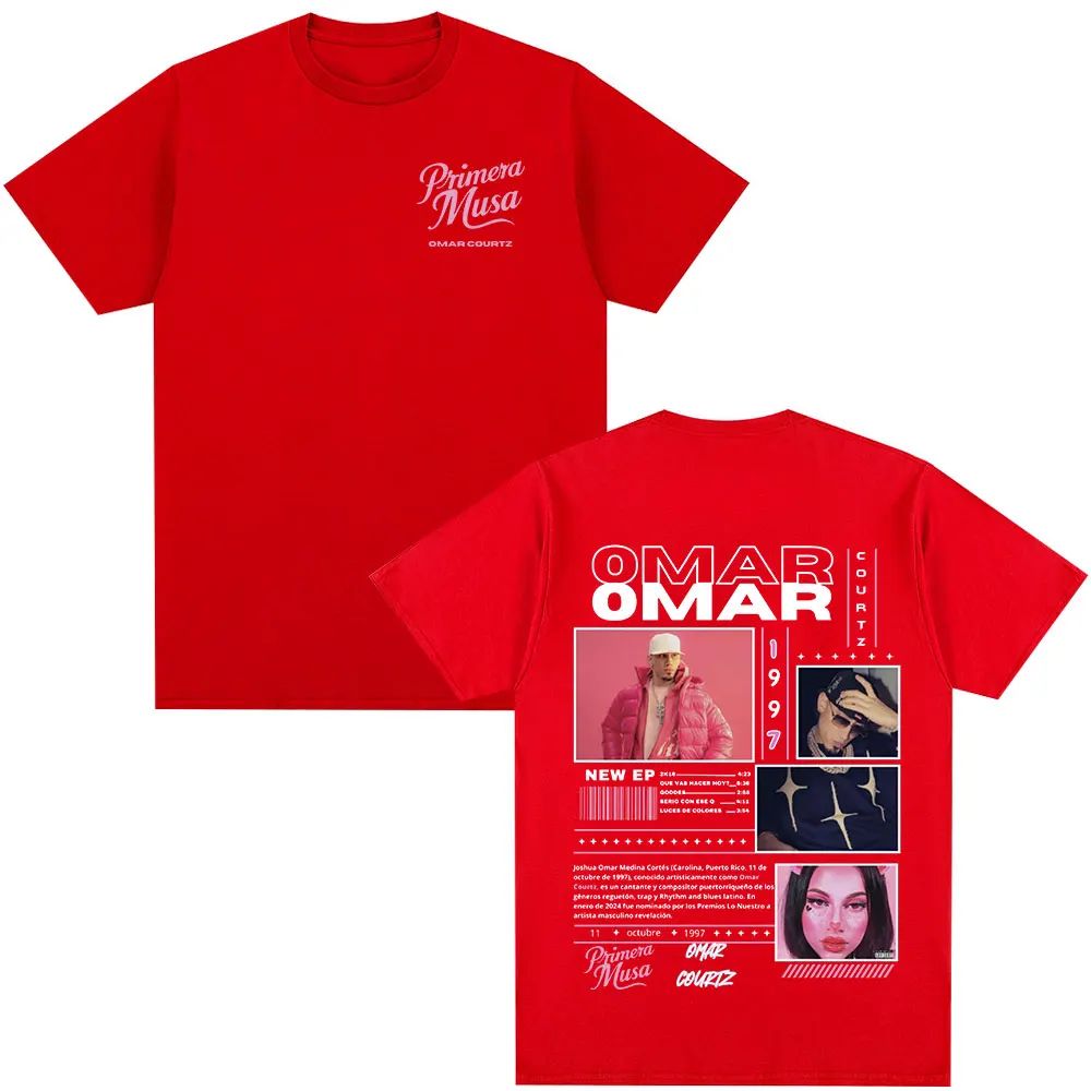 Omar Courtz Primera Musa Album Tour Merch T Shirt Men Women Clothing Hip Hop Fashion T-shirt Casual Short Sleeve T-shirts