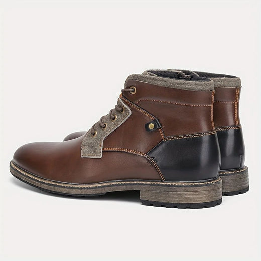 Men's fashionable ankle boots, autumn and winter men's retro short leather boots#KD6502