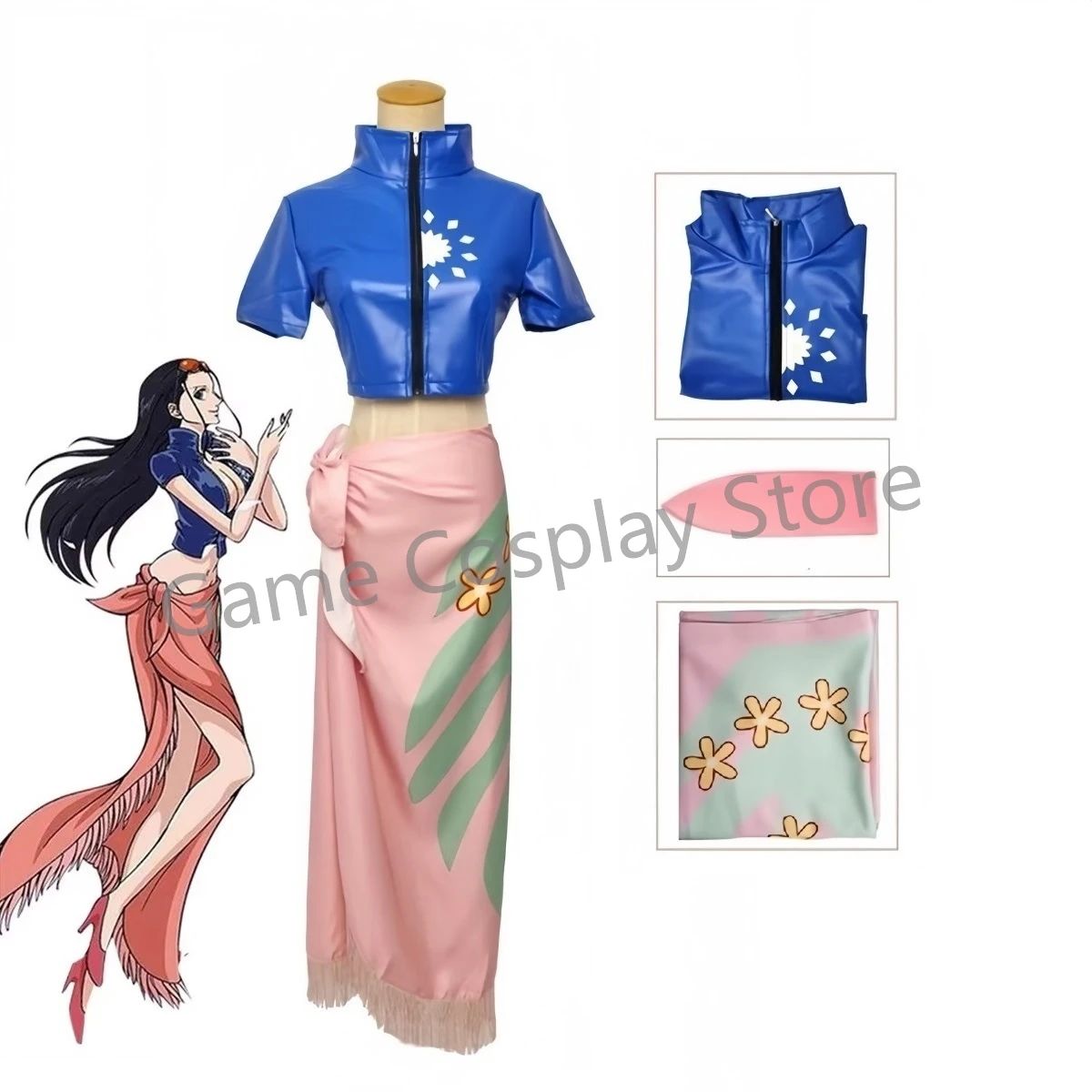 Nico Robin Cosplay Costume Dress Outfits Anime Costume Glasses Wig Suit Costumes For Girl Halloween Carnival Party Comic Con