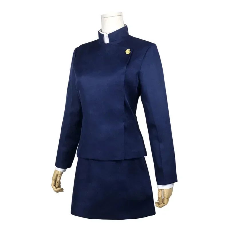 Jujutsu Kaisen Maki Zenin Cosplay Costume Maki Zenin Glasses Wig Top Skirts Full Set Maki Halloween Party Uniform for Women Men