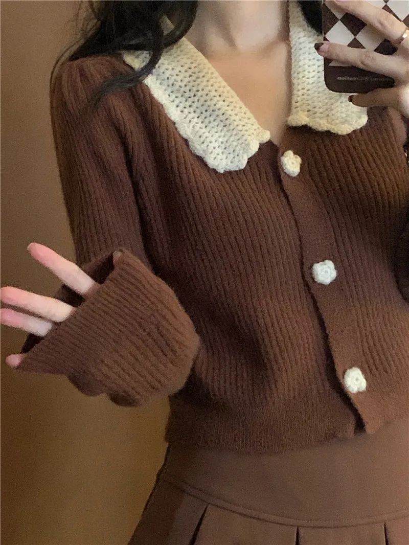 Vintage Brown Pleated Skirt Women Spring Summer Korean Style Y2K High Waisted A-line Mini Skirts Preppy Style Girls Causal