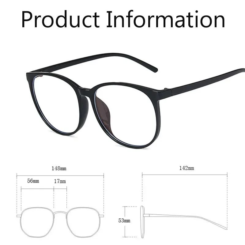 New Big Frame Anti-blue Light Near Sight Glasses Finished Myopia Glasses for Women Men Optical Prescription Eyewear 0 To -6.0