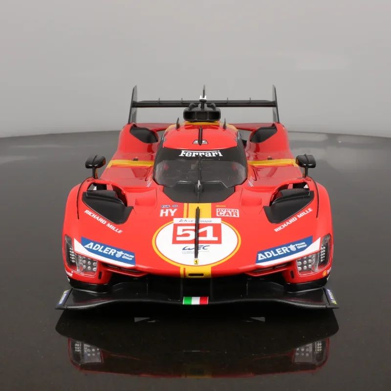 In Stock New Bburago 1:43 24h Le Mans Ferrari 499p 2024 #50 Racing Car Alloy Miniature Diecast Model Packaging Toy Model Gift