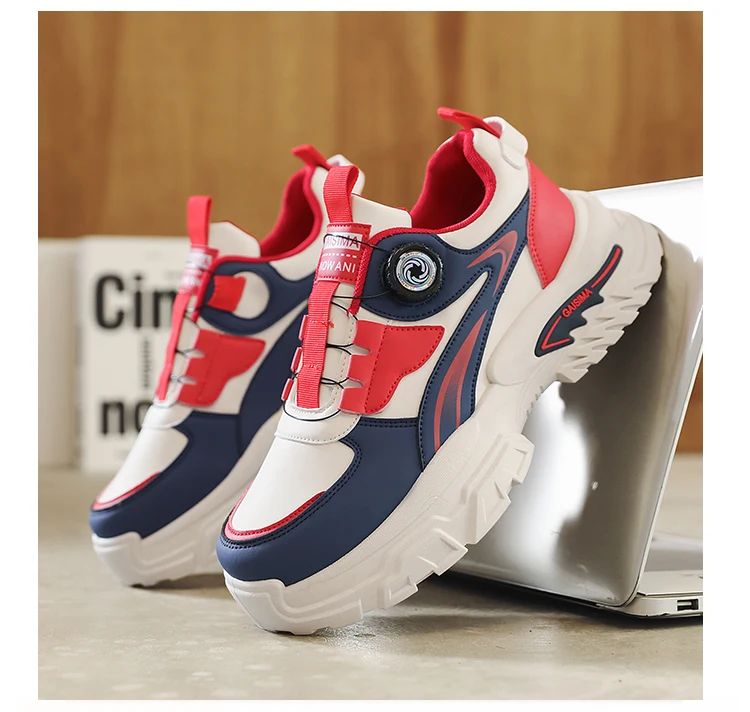 Autumn New Men's Sneakers Versatile High-Top Trendy Thick-Soled Running Shoes Casual Fashion Shoes Suitable for Outdoor Sports