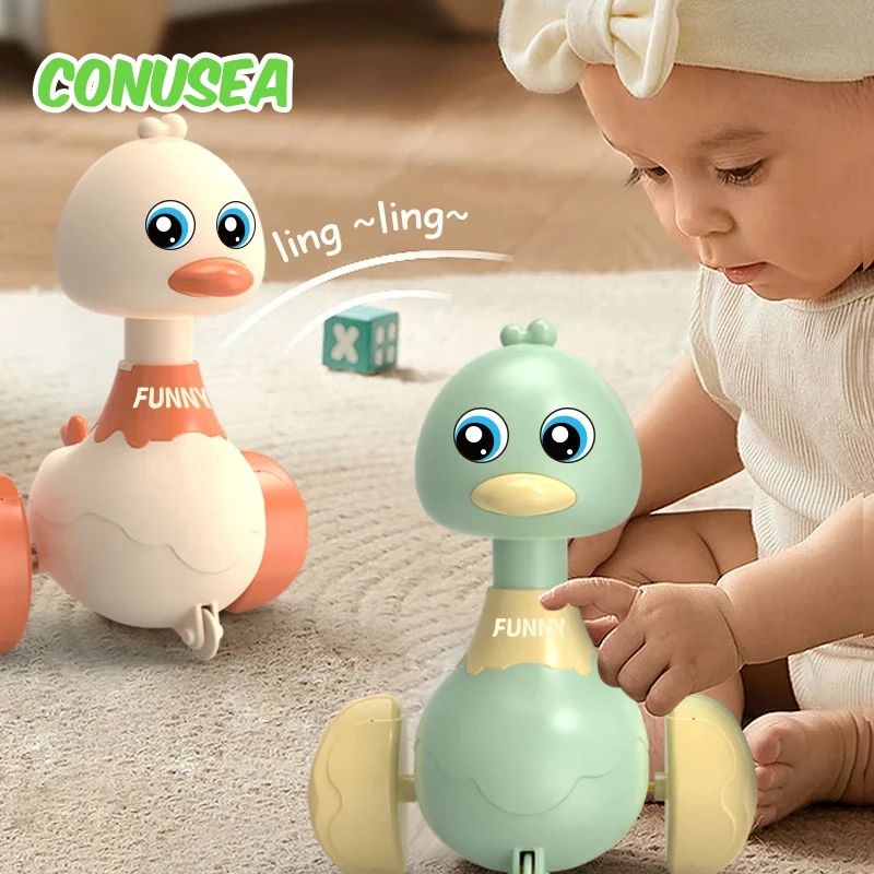 Baby Climb Toy Inertia Pull Back Cars Swing Duck Toy Cartoon Press Vehicles Glide Early Education Toys for Toddlers Boys Girls