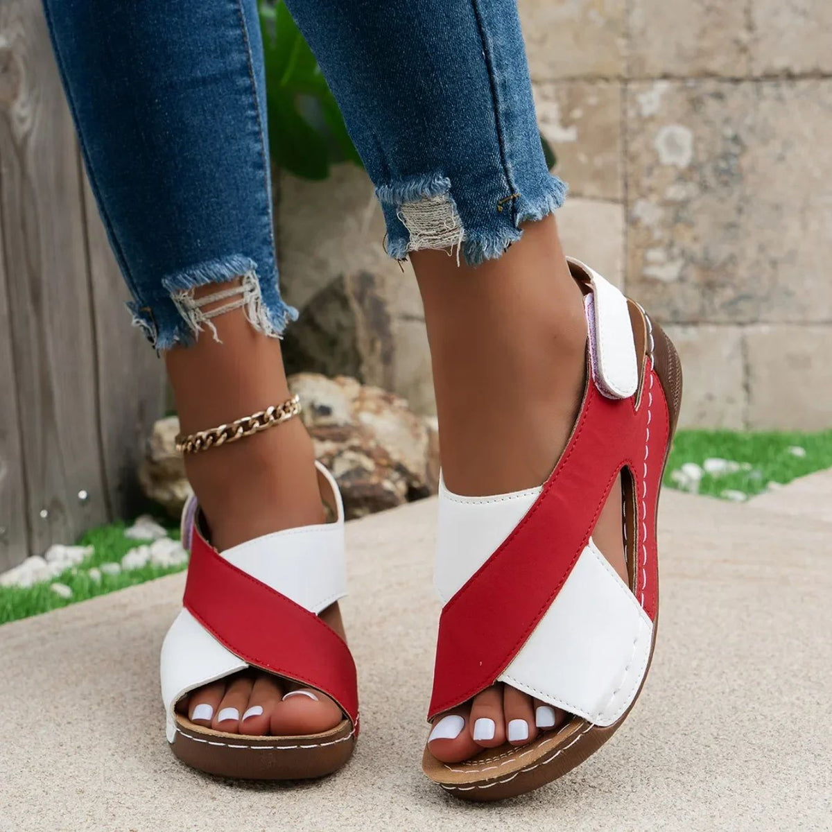 Women Wedges Sandals Summer New Fashion Sandals Lightweight Casual Sandals Shallow Outdoor Beach Shoes Women Sandalias De Mujer