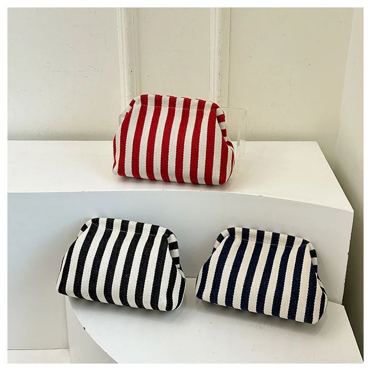 Casual Colorblock Bag Ladies Ruched Cloud Purse Summer Woven Crochet Purses for Women Beach Clutch Handbags 2025 Dumpling Hobo