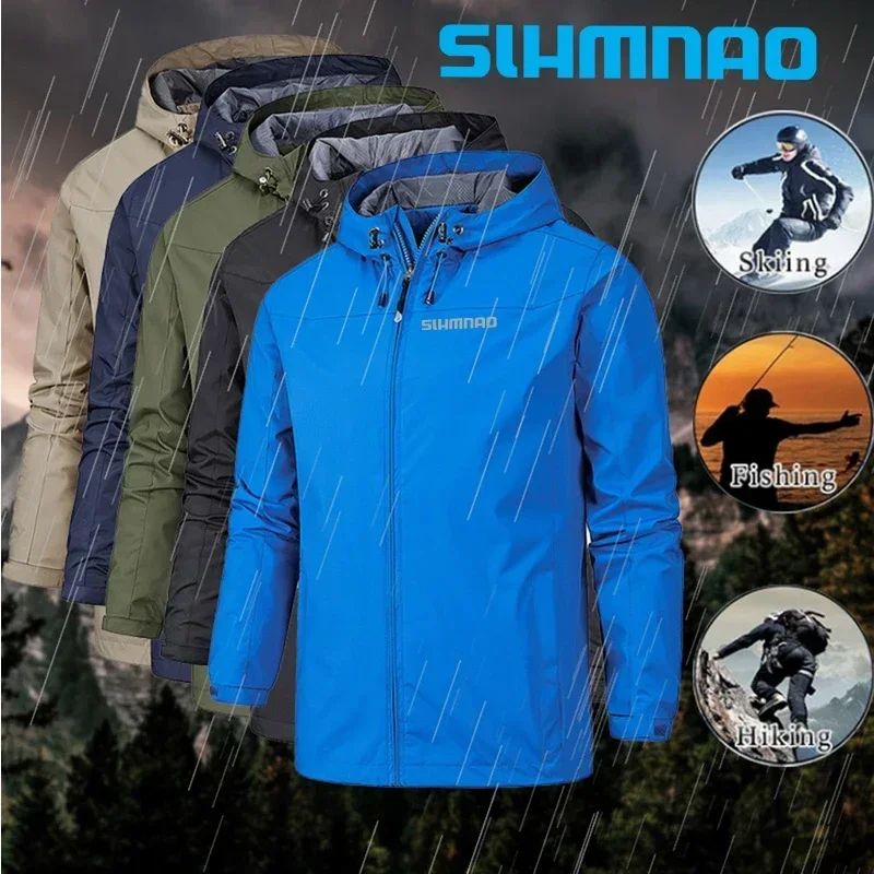 2025Waterproof Fishing Raincoat for Men, Raincoat for Cycling, Windproof Jacket, Mountaineering Clothes, Spring and Autumn Coat