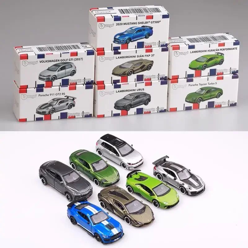 Bburago 1:64 Porsche 911 Gt2 Lamborghini Ferrari SP3 812 1959 Cadillac Miniature Alloy Diecast Car Model Collection Toy Gifts