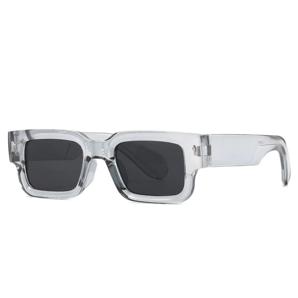 Retro Men Square Sunglasses For Women Vintage Luxury Rivet Designer Sun Glasses Fashion Arrow Shades UV400 Eyeglasses