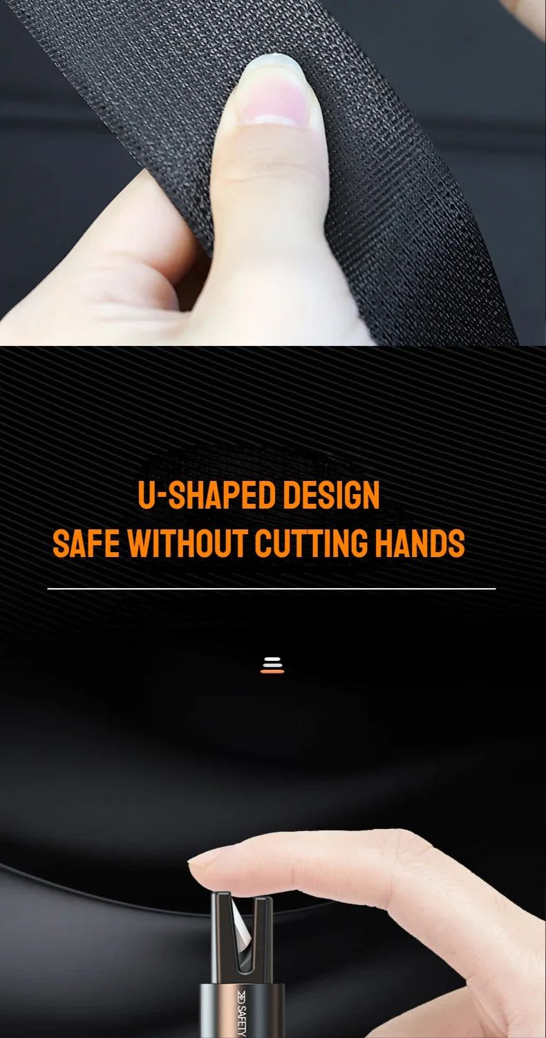 1/4 Pcs Car Safety Hammer 2 in 1 Emergency Glass Breaker Cut The Seat Belt Rescue Tool English Packing Car Accessories