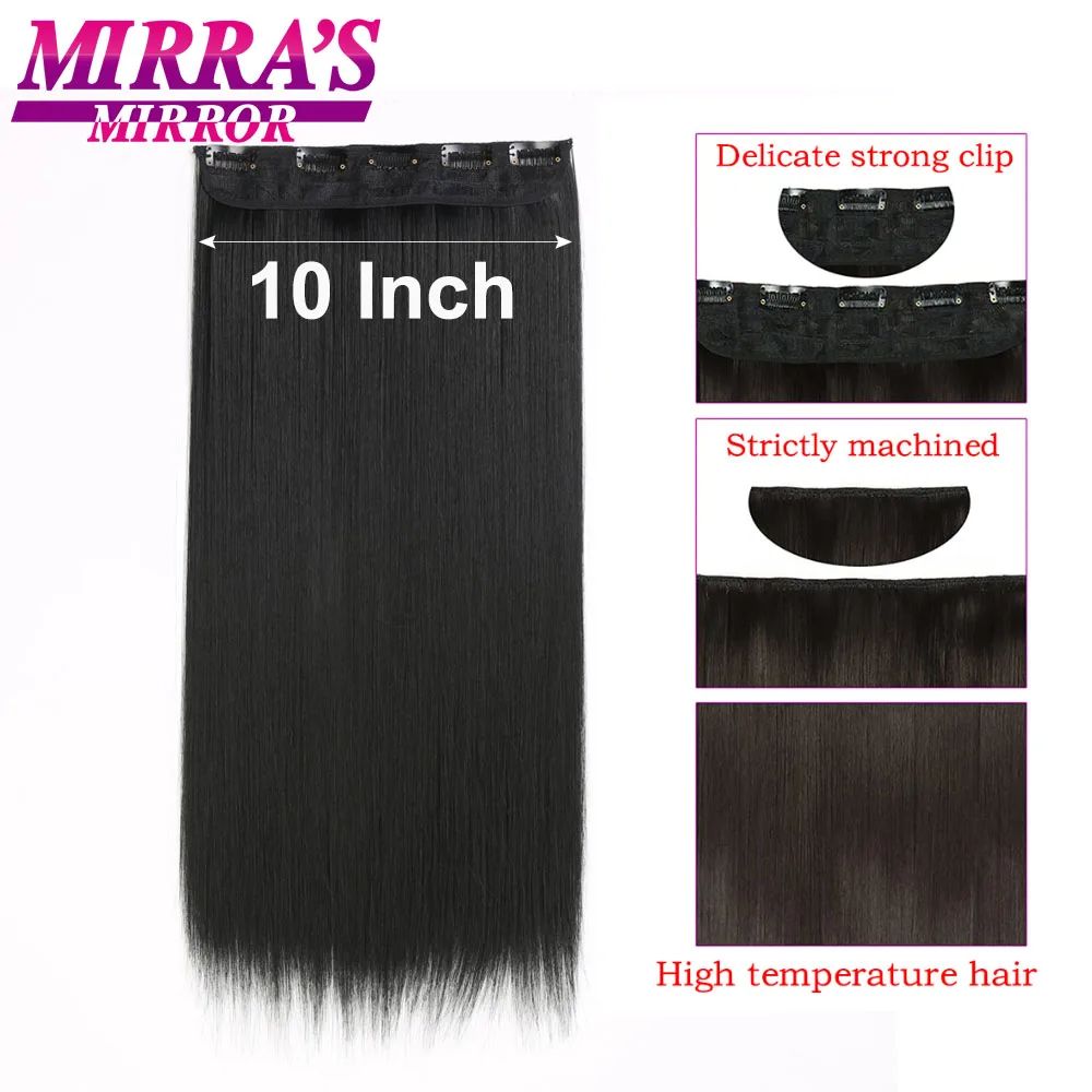 16 Clips in Hair Extensions 24Inchs Long Straight Hairstyle Synthetic Blonde Black Hairpieces Heat Resistant Fake Hair 6Pcs/Set