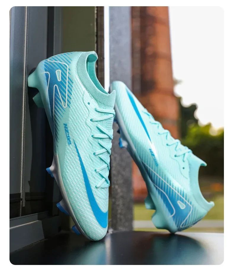 New Men Football Boots Match Ultralight Grass Cleats Soccer Shoes Sneakers Indoor Breathable Long Spikes Training Drop Shipping