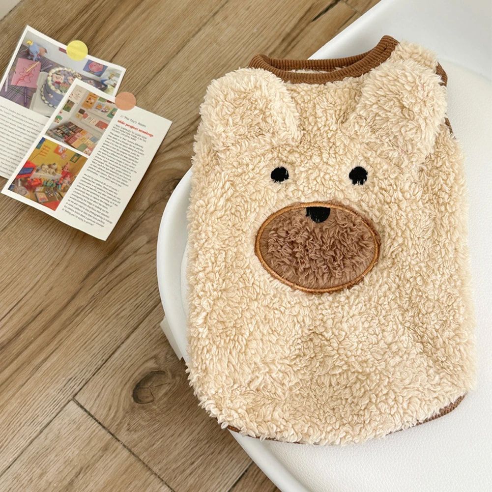 Warmth Pets Cute Clothes Teddy Schnauzer Clothes Puppy Clothes 1.5-11.5kg Winter Dog Clothing Soft Plush Teddy Bear Sweater Vest