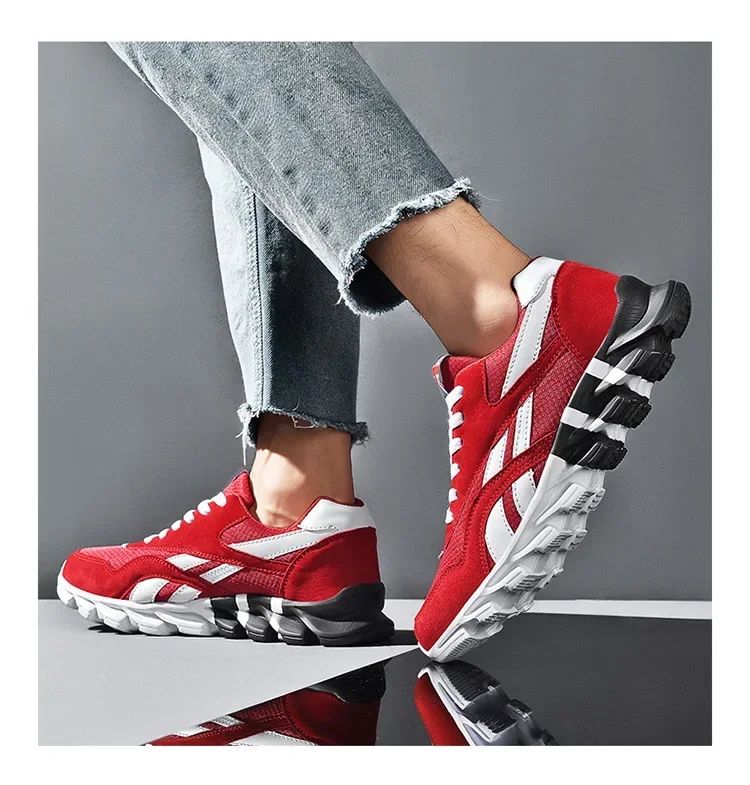 Brand Trend Size 46 47 48 Men's Wear-resistant Cushioning Thick-soled Fitness Sneakers Outdoor Breathable Running Shoes for Men