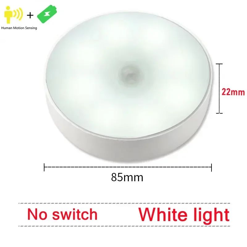 USB Charging Smart Sensor Lamp LED Human Body Induction Night Light Bedside Bedroom Home Corridor Lighting 8 LEDs Mini Wall Lamp