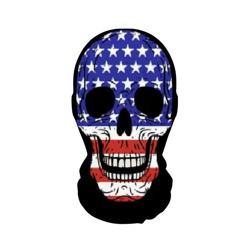 Halloween Skeleton Mesh Hood Mask | Elastic Breathable | Scary Party Cosplay Face Cover
