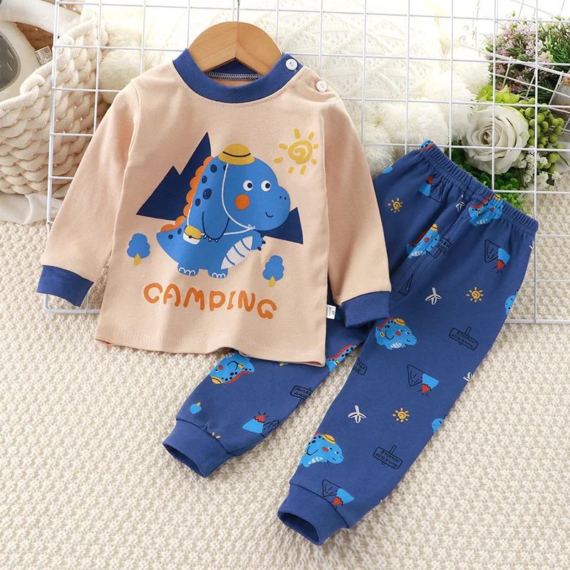 Animal Sleepwear Children Pajamas Sets Unisex Kids Autumn Clothing Durable Soft Warm Comfort Baby Fall Clothes Cartoon