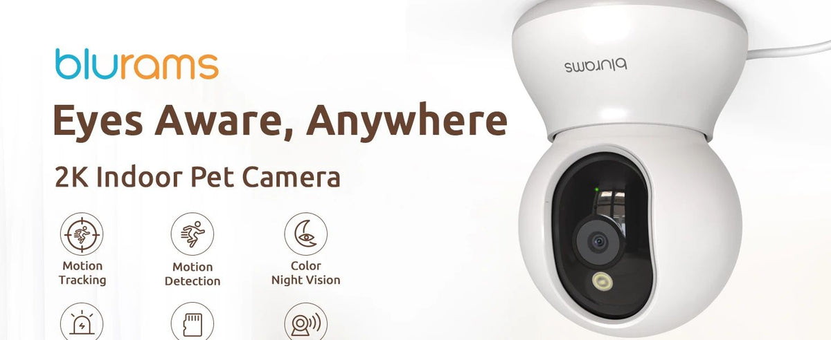 Blurams Indoor Security Camera 2K, Home Security Camera for Dog/Elder, Security Camera with One-Touch Call Update A31S-2pc