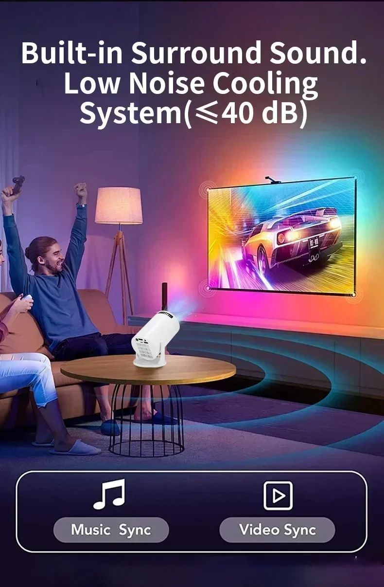 New Projector 4K Android 11 HY300 Wifi6 290ANSI Allwinner H713 BT5.0 1080P 1280*720P Cinema Outdoor Portable Projetors ?