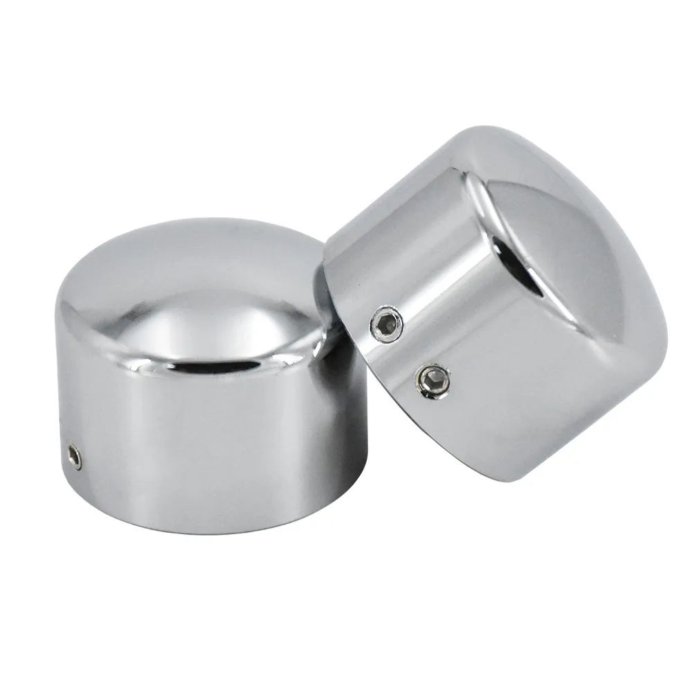 2pcs Motorcycle Front Axle Nut Cover Cap Bolt Black/Chrome For Harley Touring Softail Breakout Dyna Street Bob V-Rod Sportster