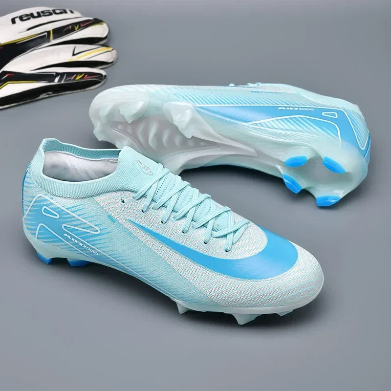 New Men Football Boots Cleats Grass Adult Soccer Shoes Ankle Sport Training Outdoor Ultralight Non-Slip Futsal Comfortable