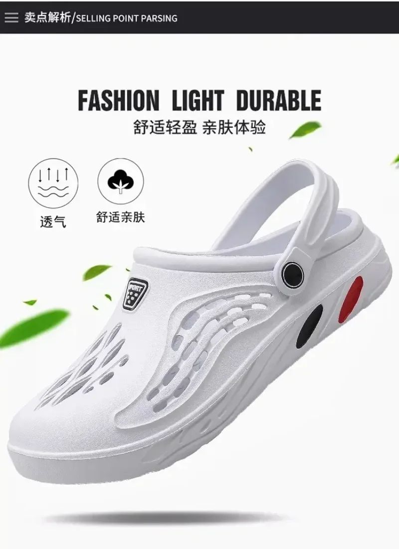 Outdoor Sandals for Men and Women Summer Clogs EVA Slippers Plus Size 47 48 49 Men Garden Shoes Beach Sandals Breathable Clogs