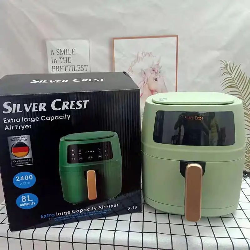 The New Product 5L 8L Intelligent Oil-Free Electric Fryer Touch Screen Large Capacity Silver Crest Air Fryer