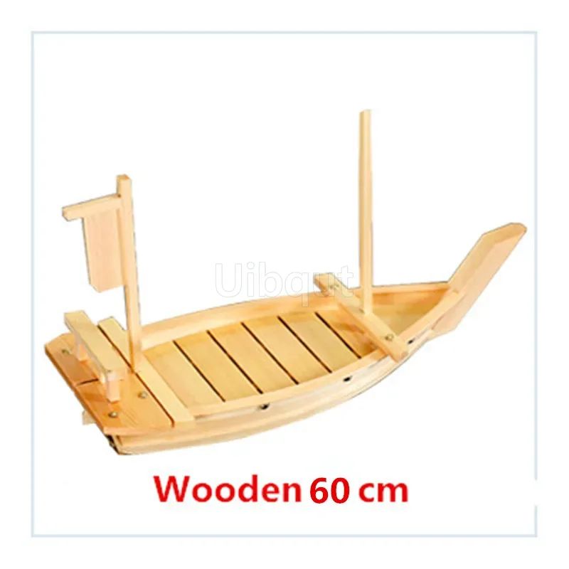 Japanese Cuisine Sushi Boats seafood Tool Wooden Shop Model Wood Handmade Simple ship Sashimi Assorted Cold Dishes sushi plate