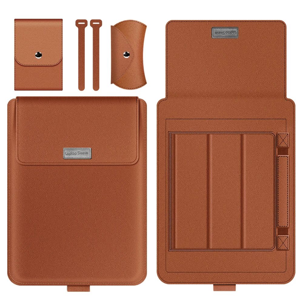 Pu Leather Laptop Sleeve Bag Case For Macbook Air Pro 13 14 16 M3 M2 M1 Notebook Cover For Huawei Dell HP ASUS Lenovo 15 17 Inch