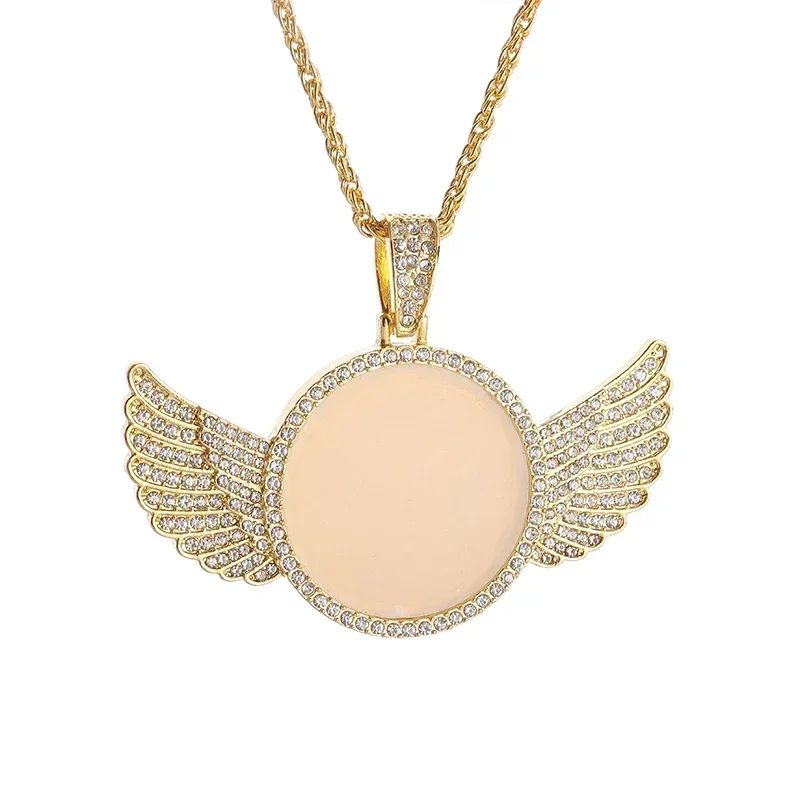 Bling Iced Out Pistol Pendant Submachine Gun Necklace Men Personality Hip Hop Rock Punk Cool Street Party Jewelry Gift