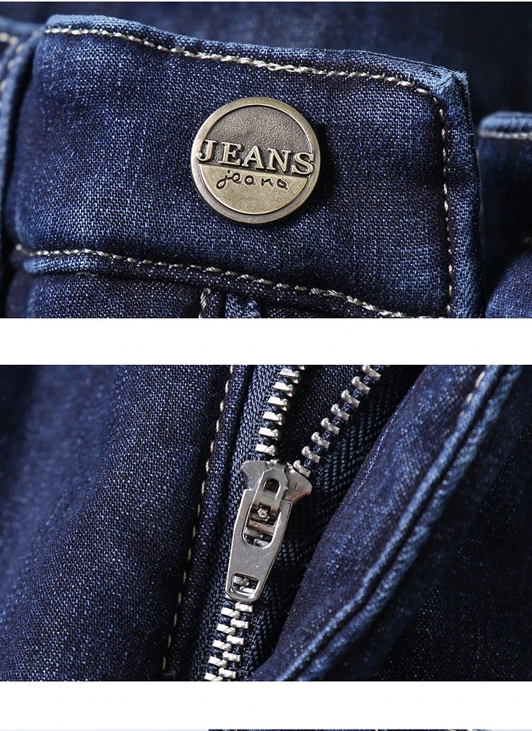 Men's Wool Velvet Jeans Winter Fleece Thickened Business Casual Straight Denim Pants Soft Cozy Thermal Stretch Trousers Male