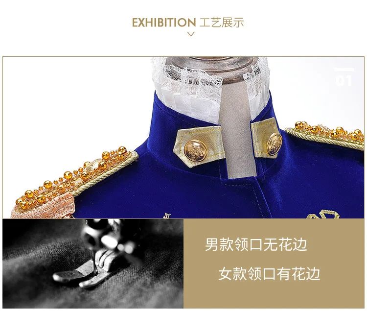 Men Stage Couple Costumes Photo Military Dress Suit Navy Men's and Women's Military Band Uniform Sailor Suit Spring and Autumn