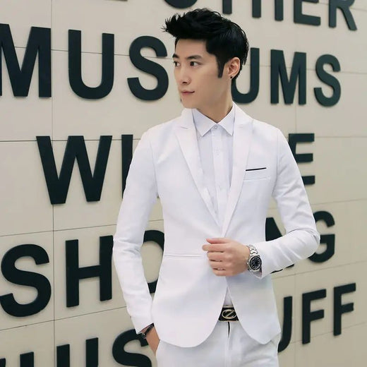 Autumn New Men's Casual Suit Casual Business Office Suit Jacket Solid Trendy Non-ironing Anti-wrinkle Slim Fit Men's Blouse
